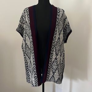 Charlotte Russe Tribal Print Cardigan Sweater Shawl